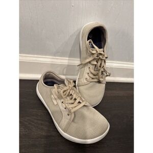 Whitin Knit Barefoot Minimalist Lace Up Sneakers Shoes Beige 38 EU/US7.5 Womens